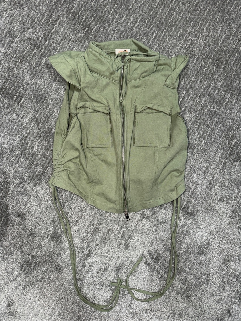 Olive Utility Zip-Front Women’s Vest